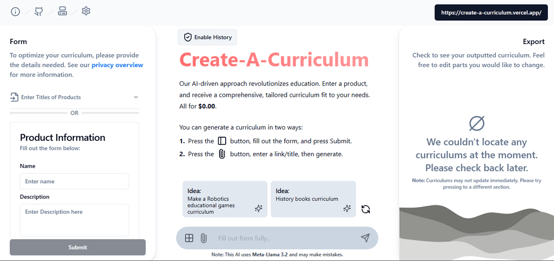 Create-a-Curriculum
